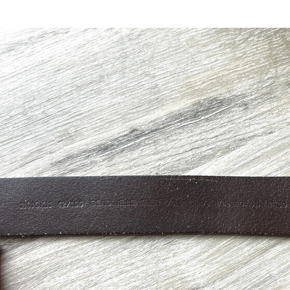 Calvin Klein Mens Brown Genuine Leather Belt Sz 42 Classic Everyday Minimalist - Picture 5 of 8